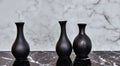 cute slim black ceramic vases in high resolution and sharpness