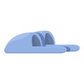 Cute slippers icon, cartoon style