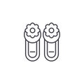 Cute Slippers linear icon concept. Cute Slippers line vector sign, symbol, illustration.