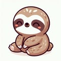 cute sloth art Royalty Free Stock Photo