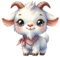 Cute small goat. AI