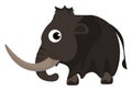 Big mammoth vector or color illustration