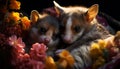 Cute small pets, young animals, mammal, domestic animals, nature, fur generated by AI