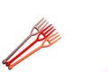 Cute small plastic forks Royalty Free Stock Photo