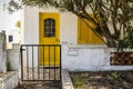 Cute small Portuguese house on Farol island, Faro, Algarve, Portugal Royalty Free Stock Photo