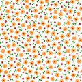 Cute small vector flowers seamless pattern