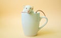 Cute small white mouse Royalty Free Stock Photo