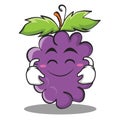 Cute smile grape character cartoon collection