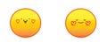 Emoticon with heart set