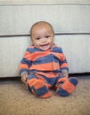 Cute Smiling African American little boy full length portrait Royalty Free Stock Photo