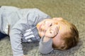 Cute smiling boy with painted face Royalty Free Stock Photo