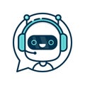 Cute smiling funny robot chat bot