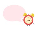Cute smiling happy alarm time clock Royalty Free Stock Photo