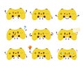 Cute smiling happy game joystick set