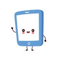 Cute smiling happy smartphone, mobile phone