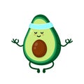 Cute smiling happy strong avocado Royalty Free Stock Photo