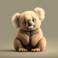 Cute smiling koala cub. Generative AI Royalty Free Stock Photo