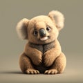 Cute smiling koala cub. Generative AI