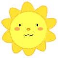 Cute smiling sun - vectorial Royalty Free Stock Photo