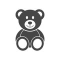 Cute smiling teddy bear icon or logo