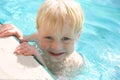 Cute Smiling Toddler in Swimming Pool Royalty Free Stock Photo