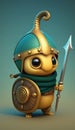 Cute Snail Animal Warrior 3D Game Model | Generative AI