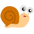 Cute snail nature animal illustration vector
