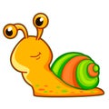 Cute snail cartoon. Snail clipart vector