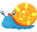 Cute snail cartoon running Royalty Free Stock Photo