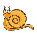 Cute snail comic character