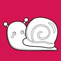 Cute Snail Insects Animal Digital Stamp