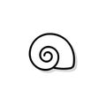 Cute snail shell logo icon Royalty Free Stock Photo
