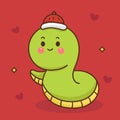 Cute snake Chinese zodiac animals. Series: Welcome lunar year (Happy new year).