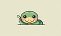 Cute snake icon illustration. Cute snake cartoon character. Royalty Free Stock Photo