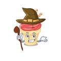 Cute and sneaky Witch cherry ice cream cartoon design style Royalty Free Stock Photo