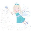 Cute snow fairy tale vector background