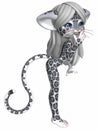 Cute Snow Leopard - Toon Figure