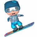 Cute Snowboard Kid