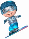 Cute Snowboard Kid