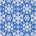 Cute Snowflakes Vector Repeat Pattern