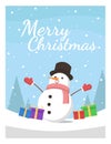 Cute snowman on Christmas work