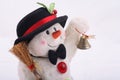 Cute Snowman doll with hat Royalty Free Stock Photo