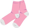 Cute pink socks vector illustration Royalty Free Stock Photo