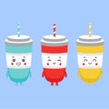 Cute Soda Drinks Character with Various Color