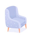 Cute Soft Chair, Hygge Furniture For Home Living Room, Cozy 3d Blue Polka Dot Armchair