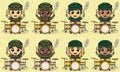 Vector illustration cartoon of cute Soldier playing Drums Royalty Free Stock Photo