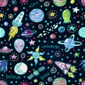 Cute Space Seamless Pattern