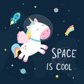 Cute space unicorn