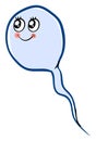 Cute sperm, illustration, vector