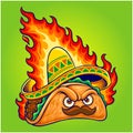 Cute and spicy mexican tacos Royalty Free Stock Photo